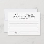 Carte de conseils et vœux pour la future mariée (Devant)