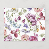 Carte de conseils floraux colorés élégants (Dos)