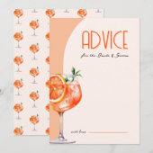 Carte de conseils Love at First Spritz pour enterr (Devant / Derrière)