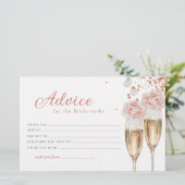 Carte de conseils Petals & Prosecco pour enterreme (Debout devant)