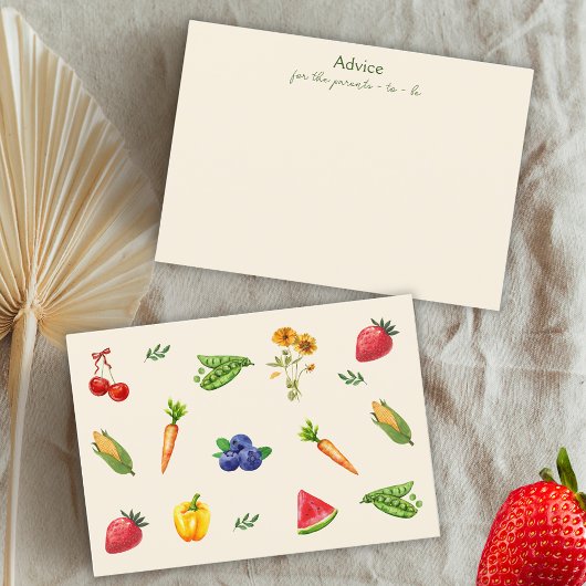 Carte de conseils pour Baby Shower au marché de pr