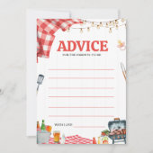 Carte de conseils pour Baby Shower Backyard BBQ (Devant)