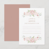 Carte de conseils pour Baby Shower Blush Floral (Devant / Derrière)