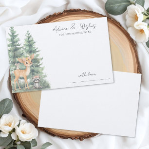 Carte de conseils pour Baby Shower bohème en milie