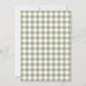 Carte de conseils pour Baby Shower Gingham Vert Sa (Dos)