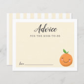 Carte de conseils pour Baby Shower 'Petit Jaune Ad (Devant / Derrière)