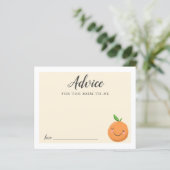 Carte de conseils pour Baby Shower 'Petit Jaune Ad (Debout devant)