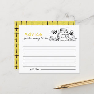 Carte de conseils pour Baby Shower 'Pot de miel et