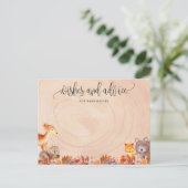 Carte de conseils pour Baby Shower sur les animaux (Debout devant)