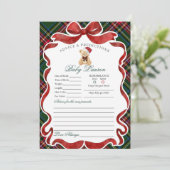 Carte de conseils pour bébé avec ours de Noël à ca (Debout devant)