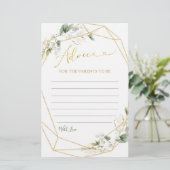 Carte de conseils pour bébé géométrique à feuillag (Debout devant)