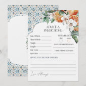 Carte de conseils pour bébé Tuscany Tile Coastal I (Devant / Derrière)