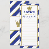Carte de conseils pour future maman, Baby Shower,  (Devant / Derrière)