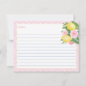 Carte de conseils pour future maman Pretty Pink Le (Dos)