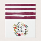 Carte de conseils pour la douche de mariée florale (Outside Unfolded)