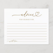 Carte de conseils pour la douche nuptiale d'automn (Devant)