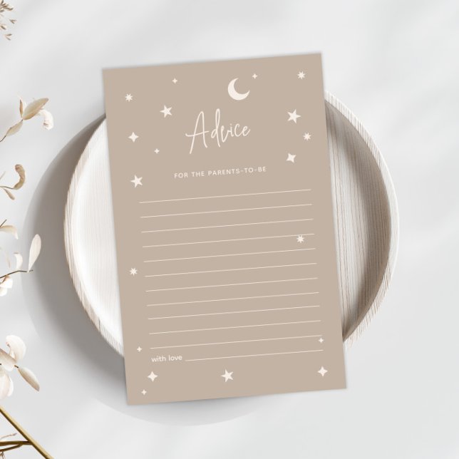 Carte de conseils pour la douche Twinkle Twinkle L (Créateur téléchargé)