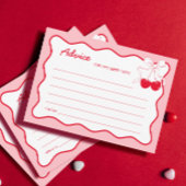 Carte de conseils pour la fête de mariage Rouge Ro