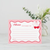 Carte de conseils pour la fête de mariage Rouge Ro (Debout devant)