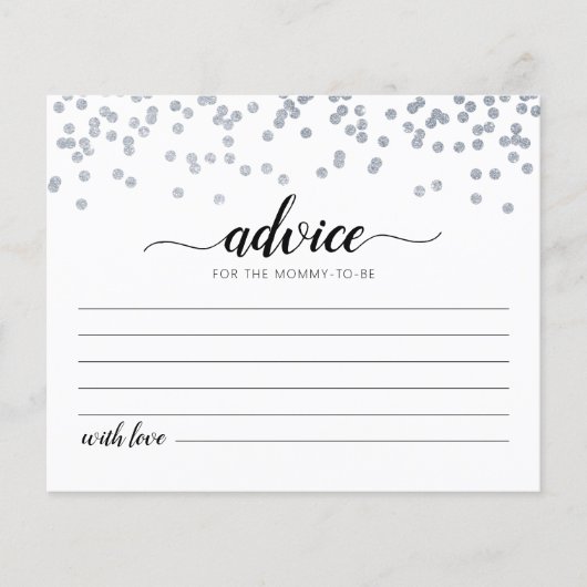 Carte de conseils pour la future maman pour la fêt (Devant)