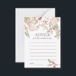 Carte de conseils pour la future mariée Fleurs aus<br><div class="desc">Carte de conseils pour la future mariée Fleurs australiennes rustiques.</div>