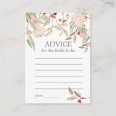 Carte de conseils pour la future mariée Fleurs aus (Devant)