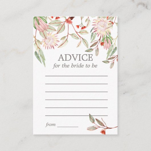 Carte de conseils pour la future mariée Fleurs aus (Devant)