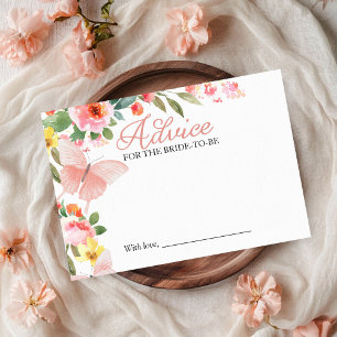 Carte de conseils pour la mariée au papillon flora