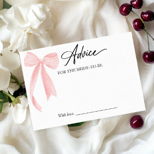 Carte de conseils pour la mariée pour une baby sho