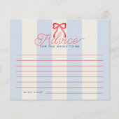 Carte de conseils pour la soirée de mariage Ruban  (Devant)