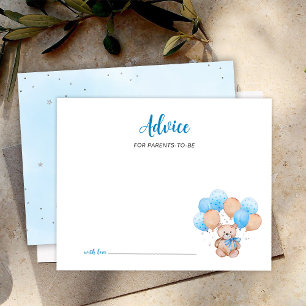 Carte de conseils pour les futurs parents Ourson e
