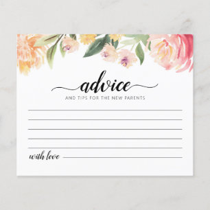 Carte de conseils pour les nouveaux parents pour l