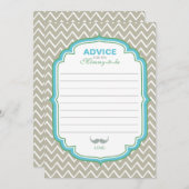 Carte de conseils pour maman à moustache bleue et (Devant / Derrière)