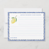 Carte de conseils pour maman avec simple citron Am (Devant)
