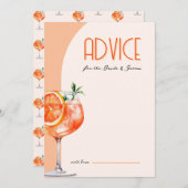 Carte de conseils pour un amour au premier Spritz (Devant / Derrière)