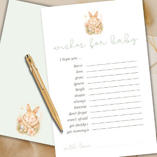 Carte de conseils pour un joli petit lapin qui sou