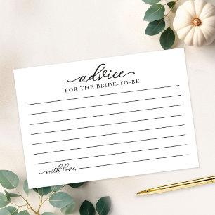 Carte de conseils pour un mariage d'automne avec v