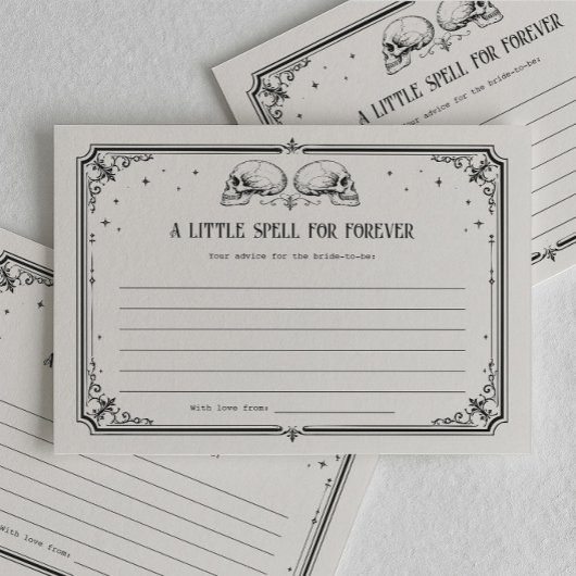 Carte de conseils pour un mariage gothique d'Hallo
