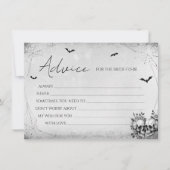 Carte de conseils pour un mariage gothique Hallowe (Devant)