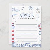Carte de conseils pour une douche Bébé garçon mari (Devant)