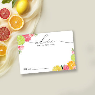 Carte de conseils pour une douche de mariage au Ma