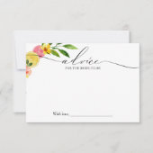 Carte de conseils pour une douche de mariage Main (Devant)