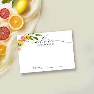 Carte de conseils pour une douche de mariage Main