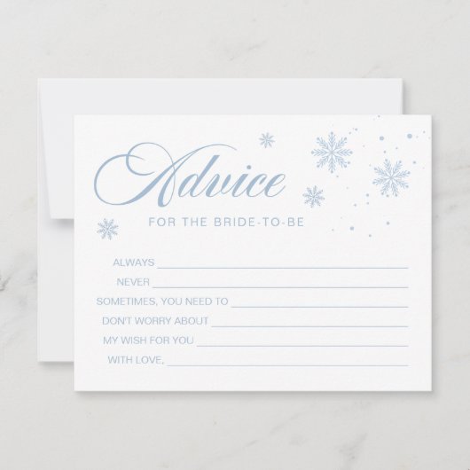 Carte de conseils pour une fête prénuptiale sous l (Devant)