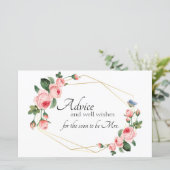 Carte de conseils Rose Rose Pâle (Debout devant)