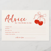 Carte de conseils Shower de mariage  (Devant)