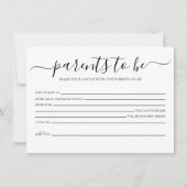 Carte de conseils simples pour les parents pour la (Devant)