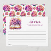 Carte de conseils sur le thème du livre Hydrangea (Devant / Derrière)