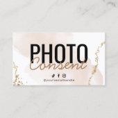 Carte de Consentement Photo Or Moderne (Devant)