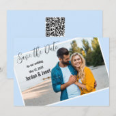 Carte de conservation de date de couple à la plage (Devant / Derrière)